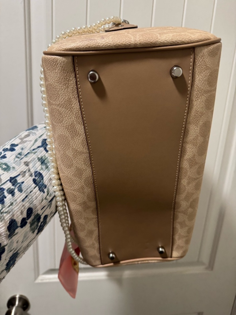NWT Coach Large Rowan Signature Print Taupe - Picture 7 of 7